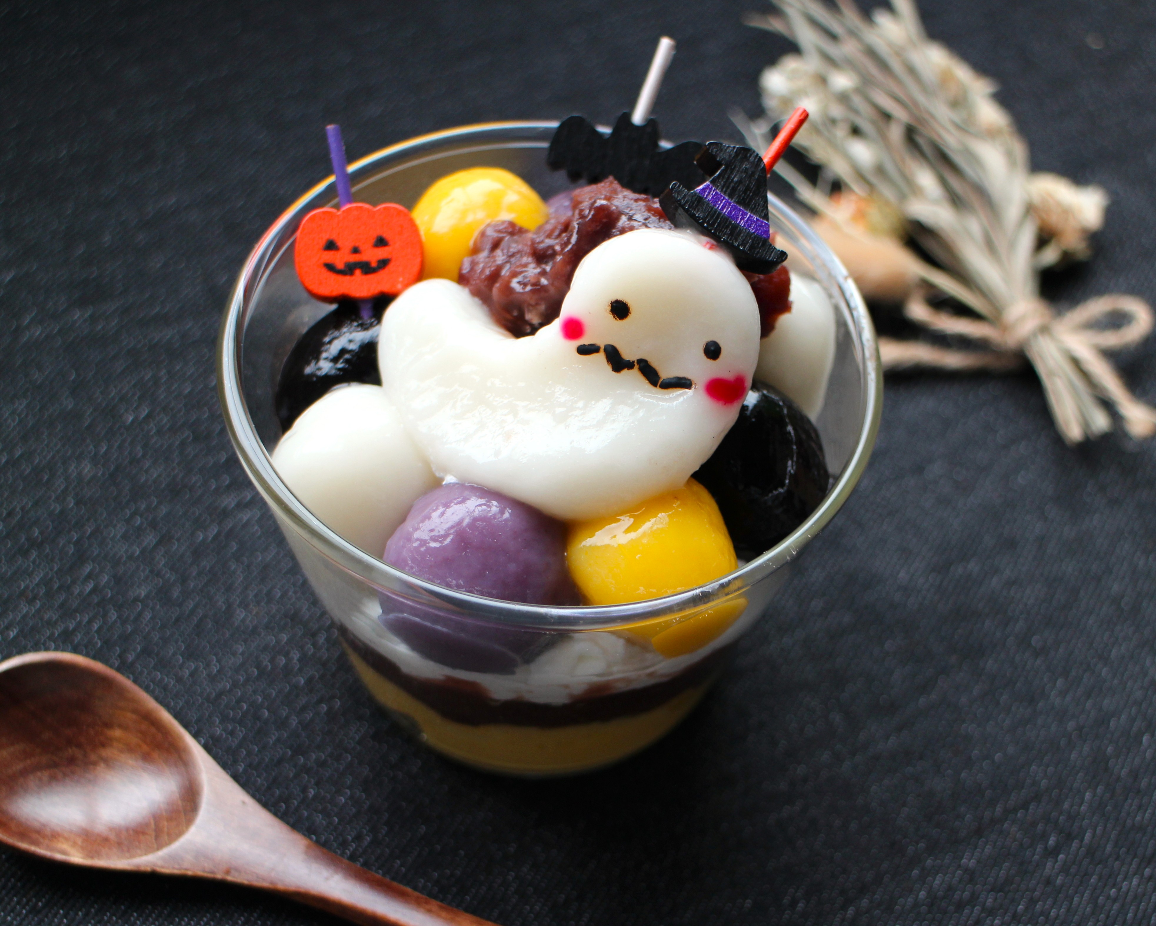 デコ白玉の和パフェ（ハロウィン用）